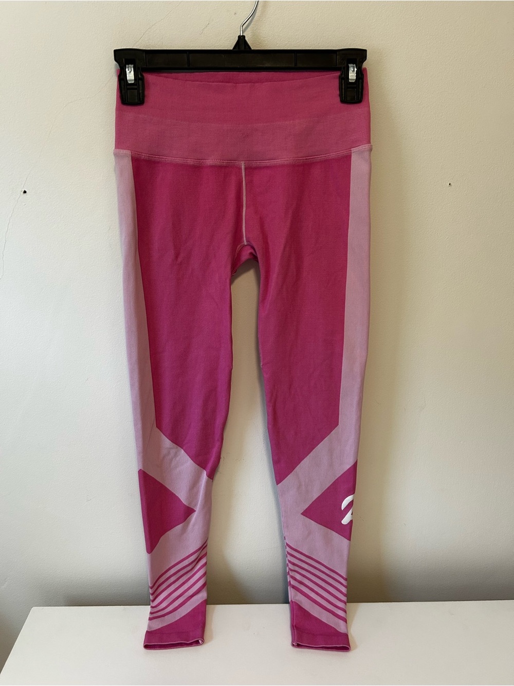 Peloton Two-Tone Pink Colorblock Leggings